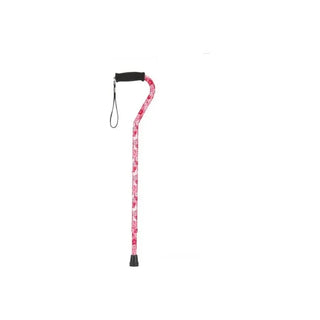 Nova Ortho-Med Designer Canes - 1070pp - Cane Offset With Strap Petal Power