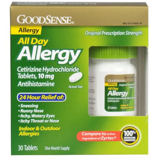 Good Sense All Day Allergy, Cetirizine HCl Tablets, 10 Mg