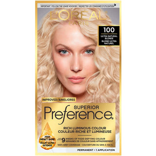 L'Oreal Paris Superior Preference Fade-Defying Shine Permanent Hair Color, 4A Dark Ash Brown, 1 Kit