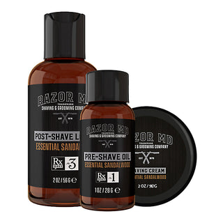 Razor MD Набір Для Чоловіків Essential Sandalwood Travel Trio