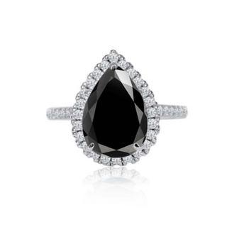 2.0ct Pear Cut Moissanite Diamond Engagement Ring