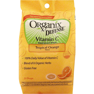 Organix Vitamin C Supplement Drops, Tropical Orange Flavor