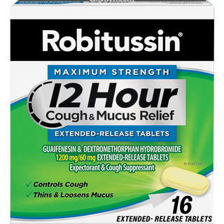 Robitussin Maximum Strength 12 Hour Cough And Mucus Relief Tablets