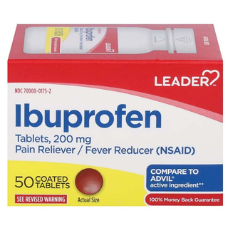 Leader Ibuprofen Caplets, 200 Mg, 50ct