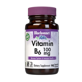Bluebonnet Vitamin B6 100 Mg, 90 Vegetable Capsules, Nutrition