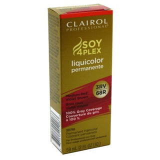 Clairol Professional Liquicolor Permanent Hair Color, 3RV/68R Medium Red Violet Brown, 2 Oz