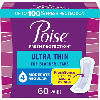 Poise Ultra Thin Postpartum Incontinence Pads, Moderate Absorbency, Regular Length