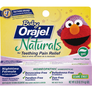 Baby Orajel Naturals Nighttime Teething Pain Relief Gel 0.33 Oz. Box