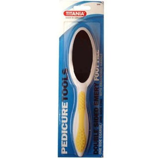 Titania Double Foot File Emery Rough And Fine Ergonomic Handle