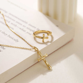 Liquid Cross Necklace
