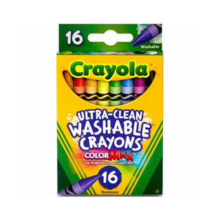 Crayola Ultra-Clean Washable Crayons Regular 8 Colors 16/Box 526916