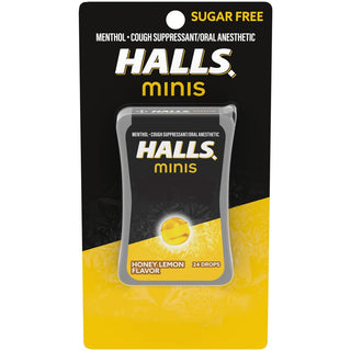 Halls Minis Cherry Flavor Sugar Free Cough Drops, 24 Drops