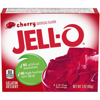 Jell-O Cherry Gelatin Dessert Mix, 3 Oz Box