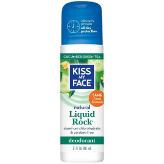 Kiss My Face Liquid Rock Cucumber Green Tea Roll On Deodorant - 3 Oz