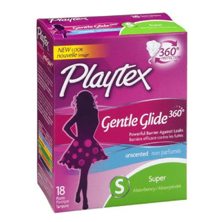 Playtex Gentle Glide Tampons, Plastic, Super Absorbency, Unscented