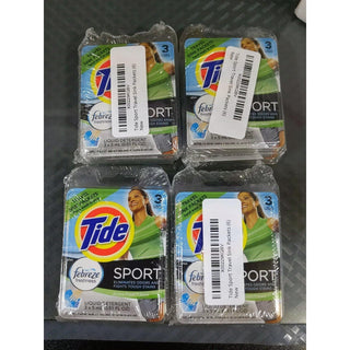 Tide 4 Pks (24 Packets) Sport W/ Febreze Liquid Detergent 1-Use Travel Sink #Z16