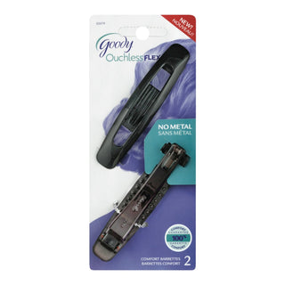 Goody Ouchless Flex Auto Clasp Hair Barrettes - 2 Pcs