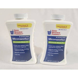 Gnp Miconazorb Af 2% Talc-free Powder Two 2.5 Oz Bottles