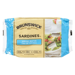 Brunswick Sardine Fillets In Spring Water No Salt Added 3.75 Oz