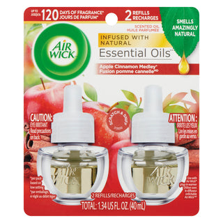 Air Wick Essential Oils Apple Cinnamon Medley Scented Oil Refills