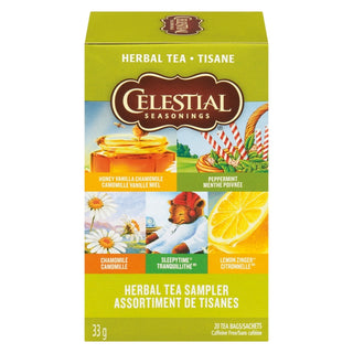 Celestial Seasonings Herbal Tea Sampler With 5 Flavors - 20 Bags