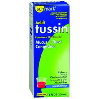 Sunmark Adult Tussin Mucus+Chest Congestion Liquid - 8 Oz