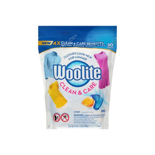 Woolite Clean & Care, 30ct Laundry Detergent Pacs, For Standard & He Washers