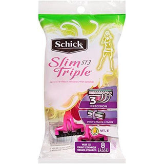 Schick Slim Triple St3 Sensitive Skin Women's Disposable Razor