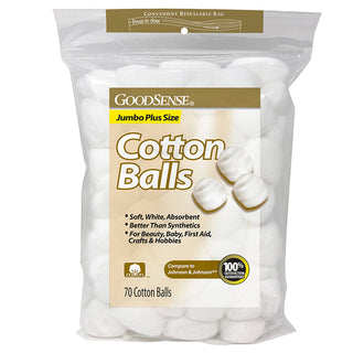 Perrigo Goodsense Cotton Balls Jumbo Plus 70CT 1/24