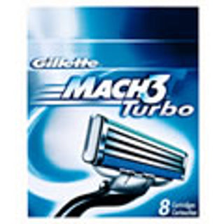 Gillette Mach3 Turbo Men’s Razor Blades, 8 Blade Refills