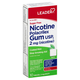 Leader™ Nicotine Gum – 2 mg (Sugar-Free, Coated Mint)