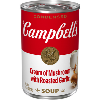 Campbell's Condensed Cream Of Mushroom With Roasted Garlic Soup, 10.5 Ounce Can