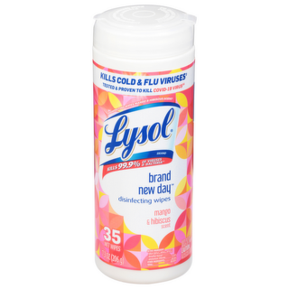 Lysol Day Disinfecting Wipes, Mango & Hibiscus Scent