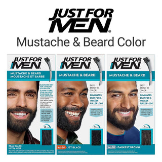 Just For Men Mustache & Beard #M-50 Darkest Brown Color Gel