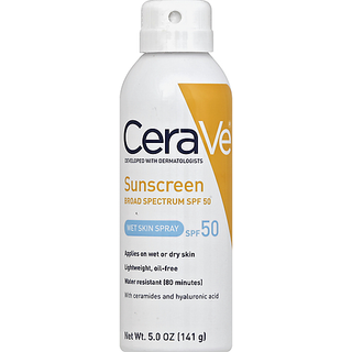 CeraVe Wet Skin Spray SPF 50, 5 Oz