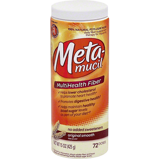Metamucil Fiber Supplement, MultiHealth Fiber, Orange Smooth, Powder
