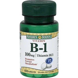 Nature's Bounty Vitamin B-1, Thiamin HCl, 100 Mg, Tablets