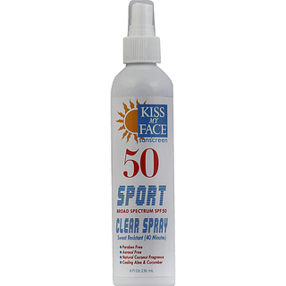 Kiss My Face Sunscreen, Sport, SPF 50, Clear Spray