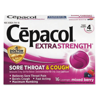 Cepacol® Extra Strength Sore Throat &amp; Cough Relief Lozenges – Mixed Berry (16 ct)