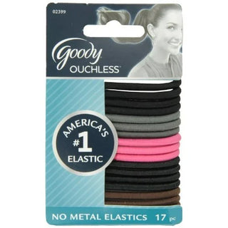 Goody Ouchless 4MM Elastics, Cherry Blossom ,17 CT