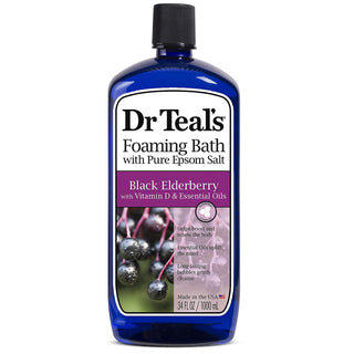 Dr Teal's Foaming Bath, With Pure Epsom Salt, Black Elderberry 34 Fl Oz