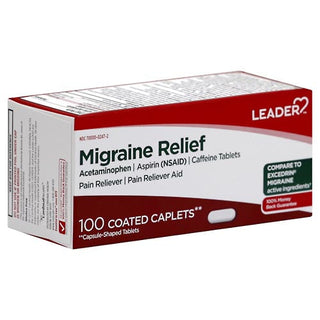 Rx 1 Leader Migraine Relief Coated Caplets