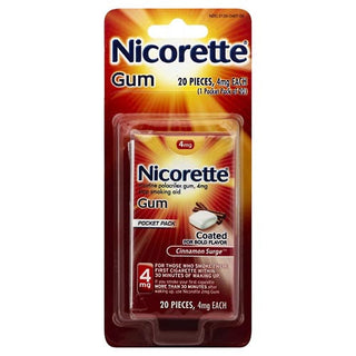 Nicorette 4mg Stop Smoking Aid Gum - Cinnamon Surge