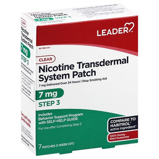 Leader® Nicotine Transdermal System Patch – Step 3 (7 mg)