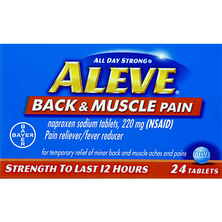 Aleve Back & Muscle Pain Reliever/Fever Reducer Naproxen Sodium Tablets, 220 Mg