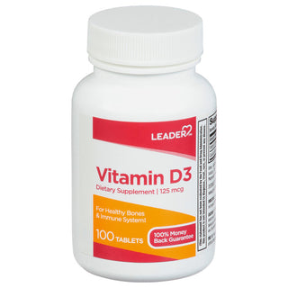 Leader Vitamin D 5000 Iu Tablets 100Ct