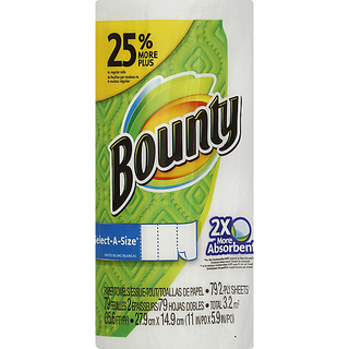 Bounty Paper Towels, Select-A-Size, White, 2-Ply