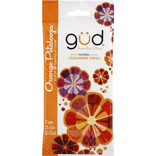 Burt's Bees Gud Cleansing Wipes, Orange Petalooza