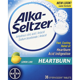 Alka-Seltzer Heartburn Lemon Lime Effervescent Tablets 36 Ct Box