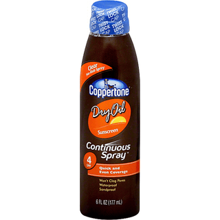 Coppertone Dry Oil Sunscreen, Continuous Spray, SPF 4
